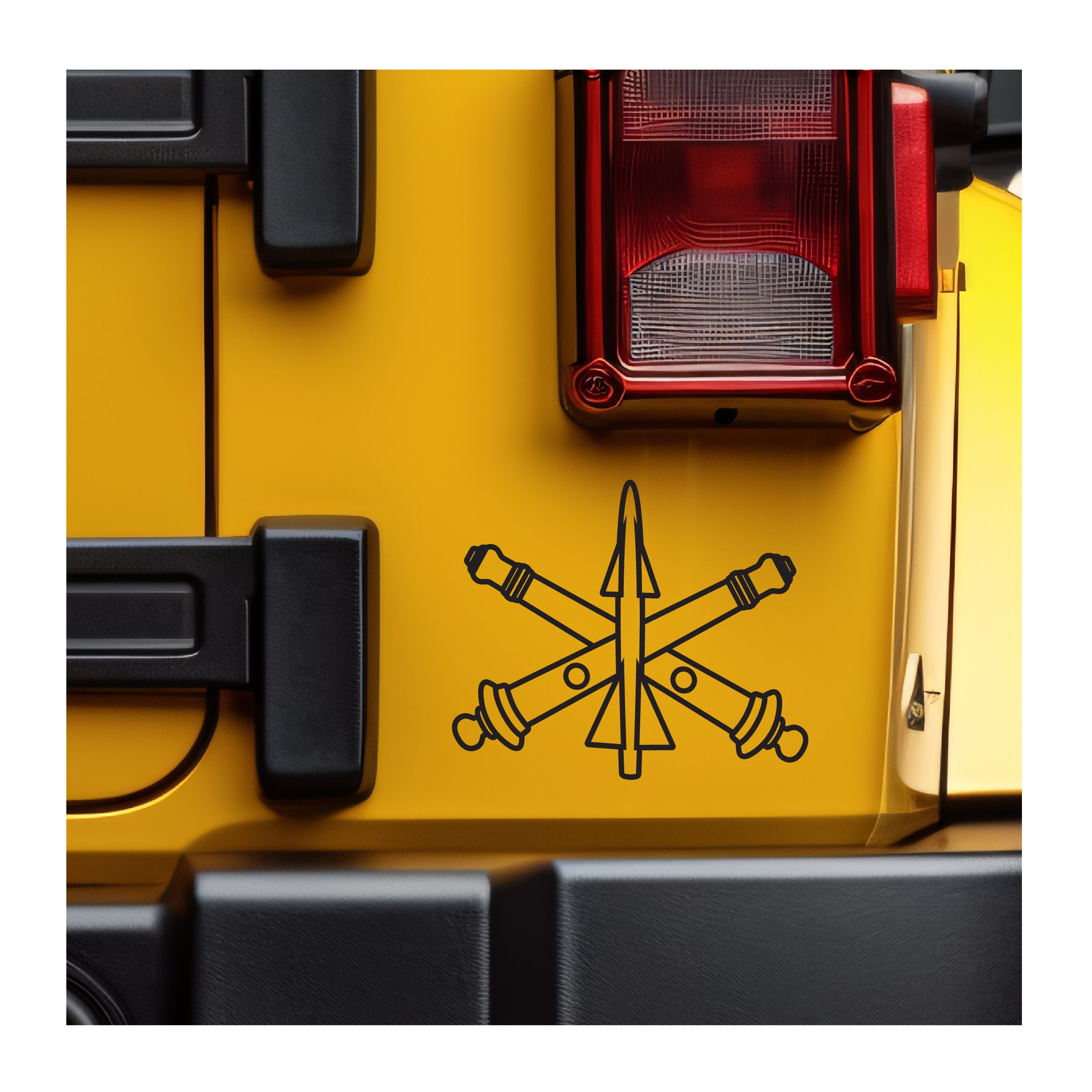 Air Defense Artillery branch with crossed cannons and missile